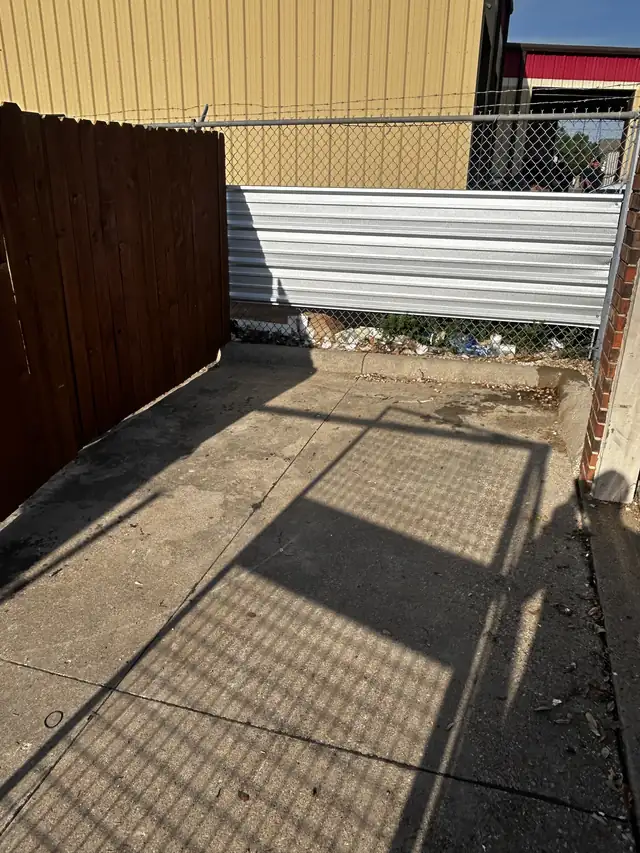 The same patio area cleared after removal